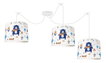 PAJĄK LAMPA WISZĄCA ŻYRANDOL TEDDY BLUE 3 LED