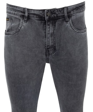 Spodnie męskie jeans W42 108-112cm szare dżinsy