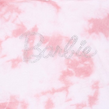 Ružovo-biela fleecová mikina/župan Barbie M-L