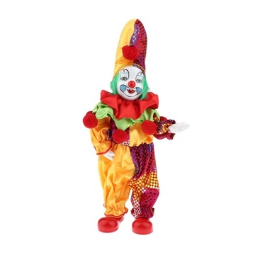 Porcelanowy Clown Wiszące Stopy Clown Doll Decor,