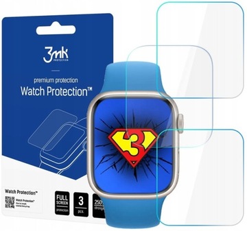 3x FOLIA OCHRONNA 3mk do APPLE WATCH 7 8 41mm