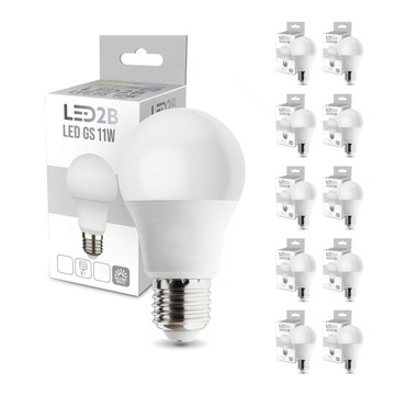 Żarówka LED E27 10x barwa neutralna biała 4000K 11W
