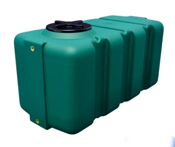 Zbiornik plastikowy zielony 200l na wodę, disel atest PZH 100 x 48 x 51 cm