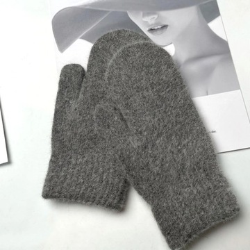 Gloves Female Winter Korean Version of Solid Color All Fingers Winter