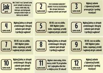 ZABAWA URODZINY gra dzieci ZDRAPKI BALONY zagadki