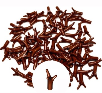 LEGO Roślina 50szt Gałązka Łodyga Reddish Brown Brązowy 68211