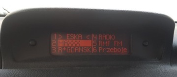 WYŚWIETLACZ EKRAN RADIA PEUGEOT 307 PRZED LIFTEM