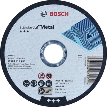 Tarcza tnąca do metalu Bosch 125 x 1 x 22,23mm