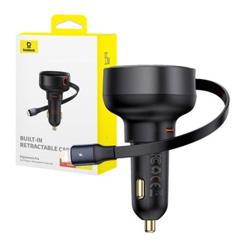 BASEUS SZYBKA ŁADOWARKA SAMOCHODOWA USB-C LIGHTNING 60W PD IP Z KABLEM 70CM