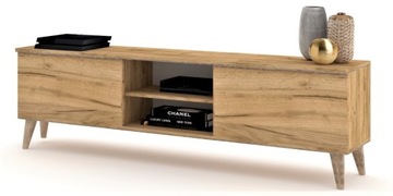 Szafka RTV Komoda Półka Dąb Craft Skandynawska 180