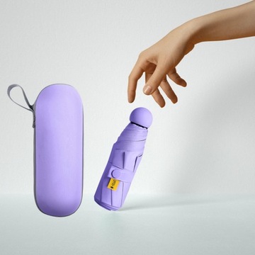 Мини-зонтики Фиолетовый дорожный зонт с футляром