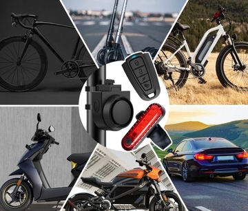 ПРОТИВОУГОННАЯ ВЕЛОСИПЕДНАЯ СИГНАЛИЗАЦИЯ 2в1 БЕЗОПАСНОСТЬ Пульт дистанционного управления + задняя светодиодная лампа