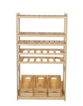 Полка для ящиков, бутылок, овощей, LS, 6 полок, Нат