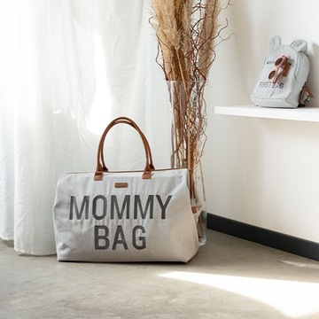 ДЕТСКАЯ СУМКА ДЛЯ МАМЫ БОЛЬШАЯ ВМЕСТИТЕЛЬНАЯ ДЕТСКАЯ СУМКА ХОЛСТ СЕРЫЙ Серый