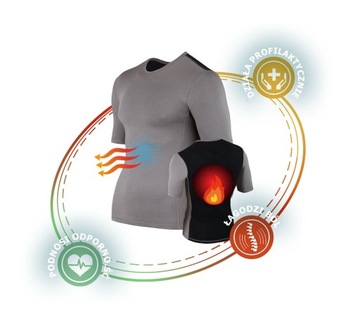 Koszulka męska rękaw BAMBUS wełna MERINO Khaki L