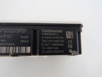 MODUL ŘÍZENÍ KEYLESS ZÁMKU CENTRÁLNÍHO 31419137 VOLVO S60 II V60 I V40