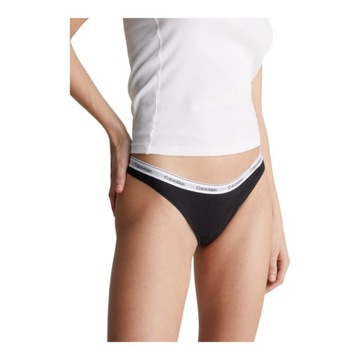 CALVIN KLEIN STRINGI DAMSKIE MAJTKI 5 PACK THONG CZARNE r.M