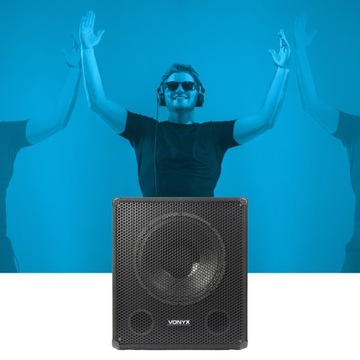 Активный сабвуфер 15 дюймов Bi-Amp 300 Вт + 2x 150 Вт Vonyx для концертного мобильного диджея