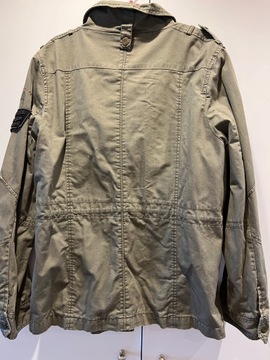 River Island wojskowa kurtka katana zielona khaki bawełniana 38 oversize