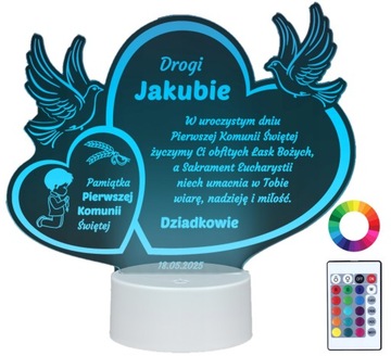 Pamiątka Pierwszej Komunii Świętej Grawer Komunia