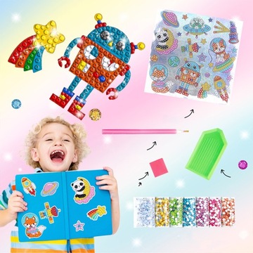 АЛМАЗНАЯ ВЫШИВКА Наклейки для скрапбукинга Мозаичная картина АЛМАЗНЫЙ САД НАКЛЕЙКА