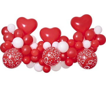 Girlanda Balonowa Love Zestaw 65 szt. + Taśma