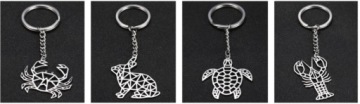 БРЕЛОК, брелок, ажур, сталь, ВОЛК, ВОЛК