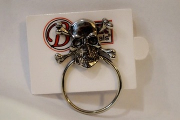 Przypinka Pin motocyklowy uchwyt na okulary skull