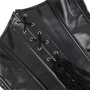 Faux Leather Straps Corset Bustier Vest Women Slim