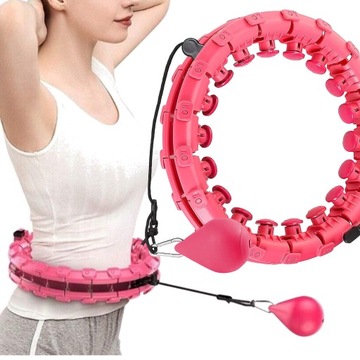HULA HOP 52 CM SKŁADANE DO ĆWICZEŃ W DOMU DLA KOBIETY MIĘŚNIE BRZUCHA NOWE