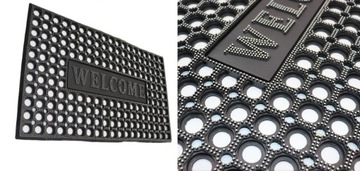 КОВРИК ВХОДНОЙ РЕЗИНОВЫЙ АЖУРНЫЙ ДЛЯ УХОДНОЙ ОБУВИ, ДОБРО ПОЖАЛОВАТЬ