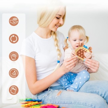 ЭЛЕКТРОННАЯ ИГРА POP IT, АНТИСТРЕССОВЫЙ НАВЫК, ИГРА POPIT, КОРИЧНЕВЫЙ