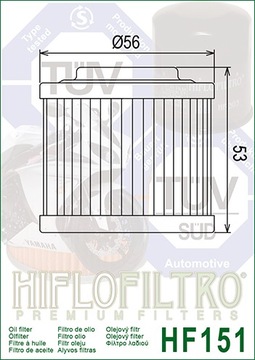 МАСЛЯНЫЙ ФИЛЬТР HIFLOFILTRO HF151