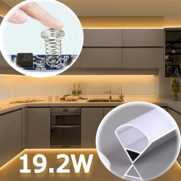 Zestaw KUCHENNY LED 19,2W narożny NA WYMIAR 2M