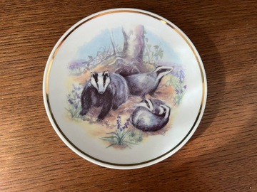 Talerz porcelanowy kolekcjonerski Borsuk