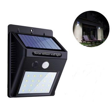 HALOGEN LAMPA SOLARNA 30 LED Z CZUJNIKIEM RUCHU -MOCNE ŚWIATŁO