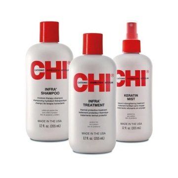 CHI Infra Szampon Odżywka 355 Keratin Mist ZESTAW