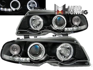 LAMPY BMW E46 04.99-03.03 COUPE ANGEL EYES BLACK