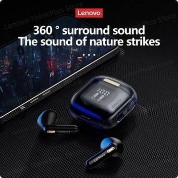 Беспроводные наушники-вкладыши Lenovo LP6 PRO Bluetooth 5.3, черный чехол