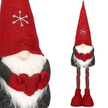 Гном Дед Мороз большой ТЕЛЕСКОПИЧЕСКИЙ РОЖДЕСТВЕНСКИЙ ГНОМ под елку УКРАШЕНИЕ