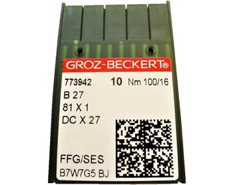 Igły do owerloka B27 DCx27 kulkowe 100SES/FFG