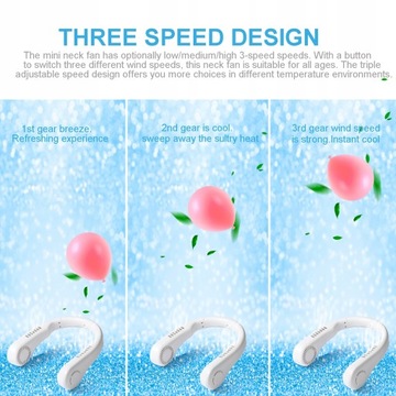 ШЕЙНЫЙ ВЕНТИЛЯТОР ПОРТАТИВНЫЙ БЕСПРОВОДНОЙ USB-КОНДИЦИОНЕР