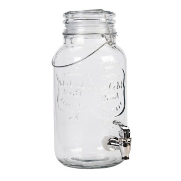 СТЕКЛЯННАЯ БАНКА 4 Л + КРАН ДЛЯ ЛИМОНАДНЫХ СОКОВЫХ НАПИТКОВ