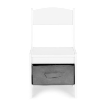 Белый комплект детской мебели, стол и стулья, деревянная мебель.