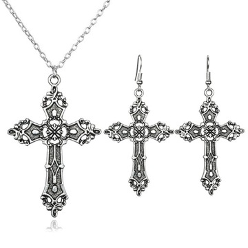 Женские серьги-крестики в стиле барокко, готика, готика