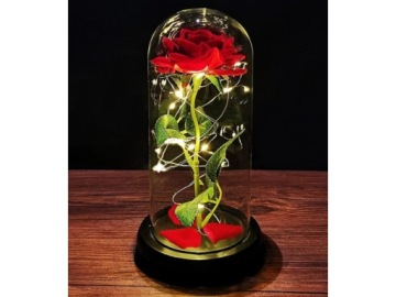 Вечная роза в стекле Подарок Светящийся светодиод на День матери Женский подарок