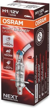 OSRAM NIGHT BREAKER LASER NEXT GEN +150% H1 12V 