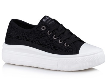 Buty, trampki damskie Lee Cooper BLACK WHITE