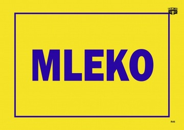 TABLICA TABLICZKA INFORMACYJNA MLEKO