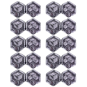 ZASOBY RESOURCES 3 ZESTAW 10 METALOWYCH MONET ZAMIENNIK DO ARKHAM HORROR